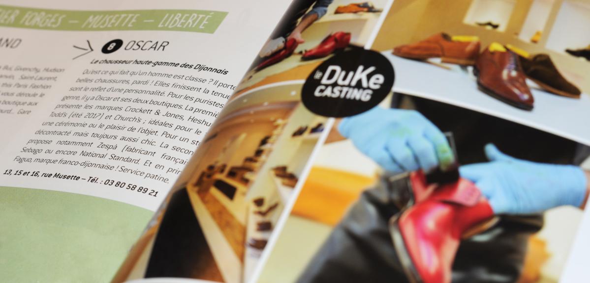 parution du Duke magazine ouvert sur l'article d'Oscar